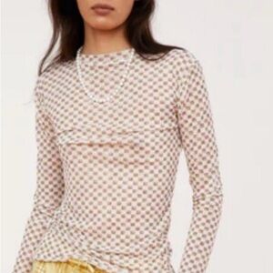 Like new Source Unknown mesh checkered top